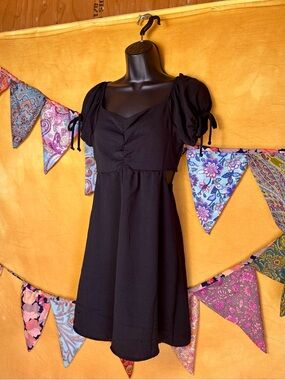 Altar'd State Black Mini Cutout Dress